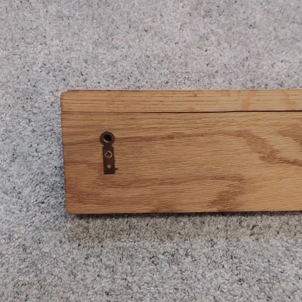 Heavy Solid Oak Cottage Shelf Wall Mounted Wood Display Ledge 24x4 Primitive